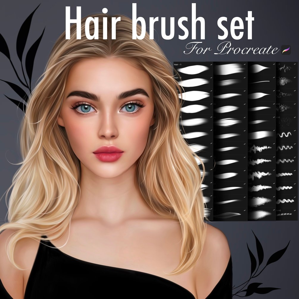 Hair brushes for Procreate by Anna