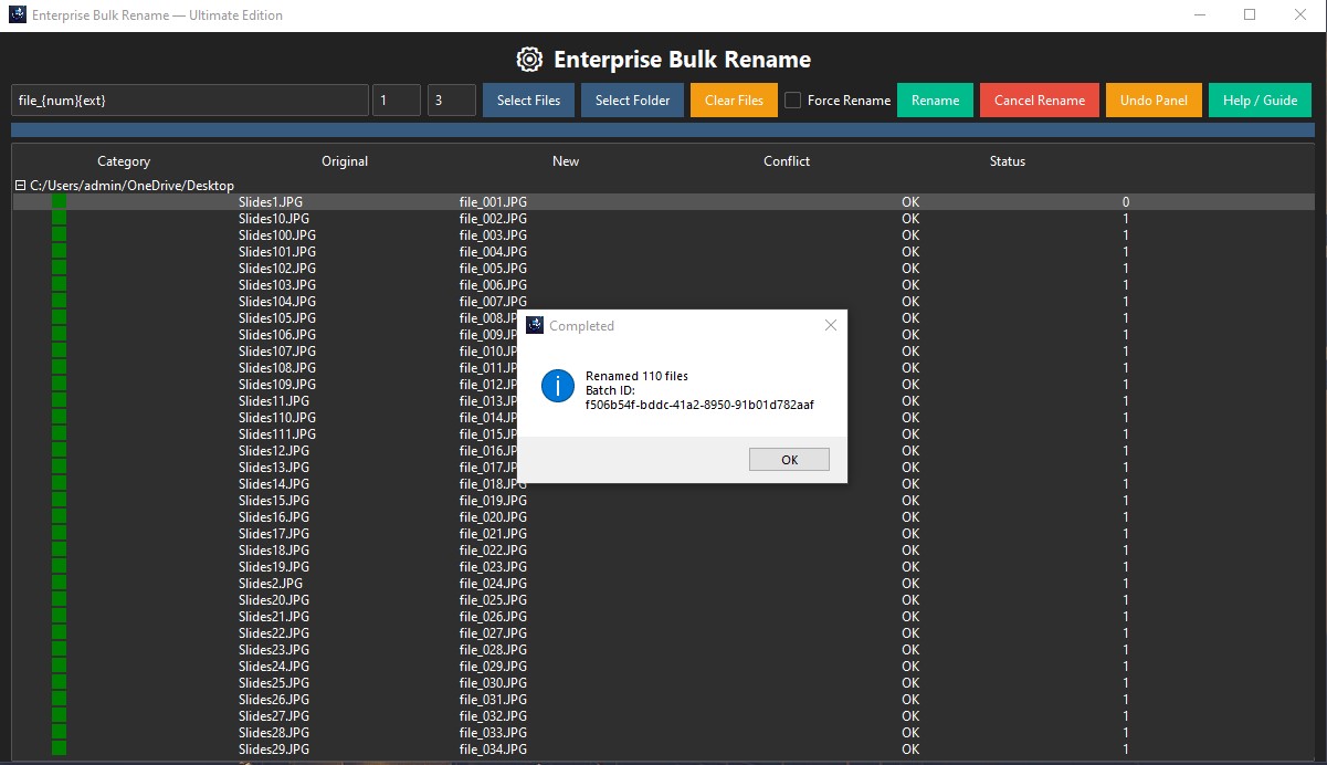 Rename Pattern Examples