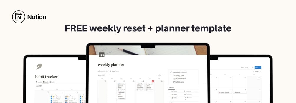 Weekly Reset   Planner Notion Template