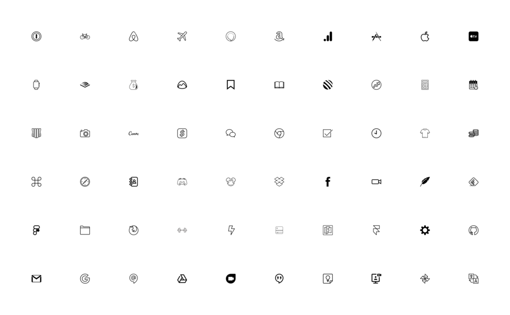 iphone icons individual