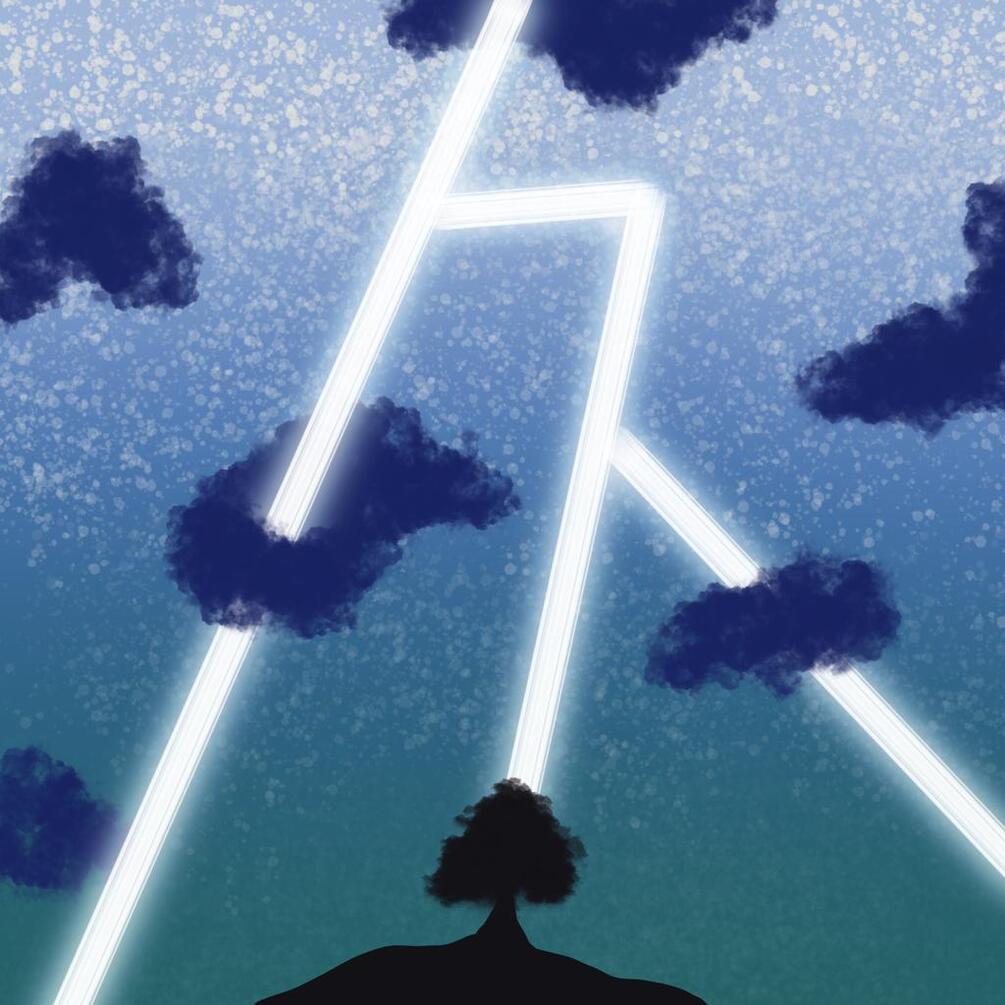 Lightning tree wallpaper