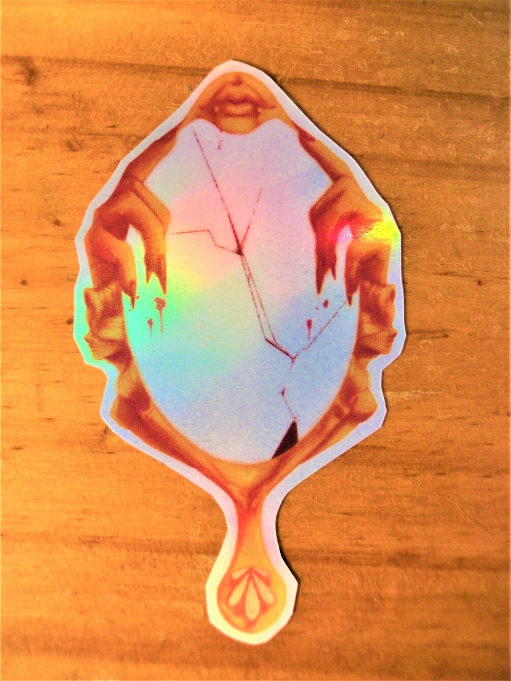 Broken mirror holographic sticker