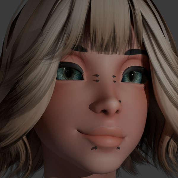 Unisex base head for VRChat. (UE face tracking, Commercial license)