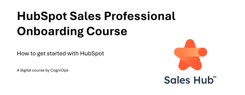 HubSpot Sales Professional Onboarding Course