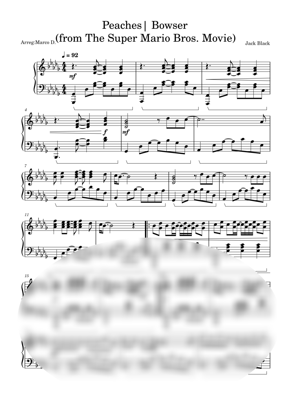 Peaches Bowser (from The Super Mario Bros.Movie) SHEET + MIDI