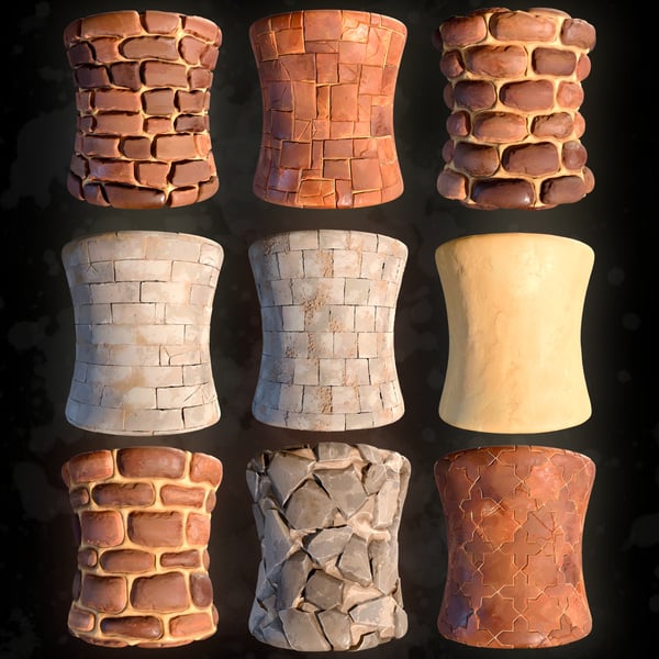 Materials Stylized Bricks & Plaster