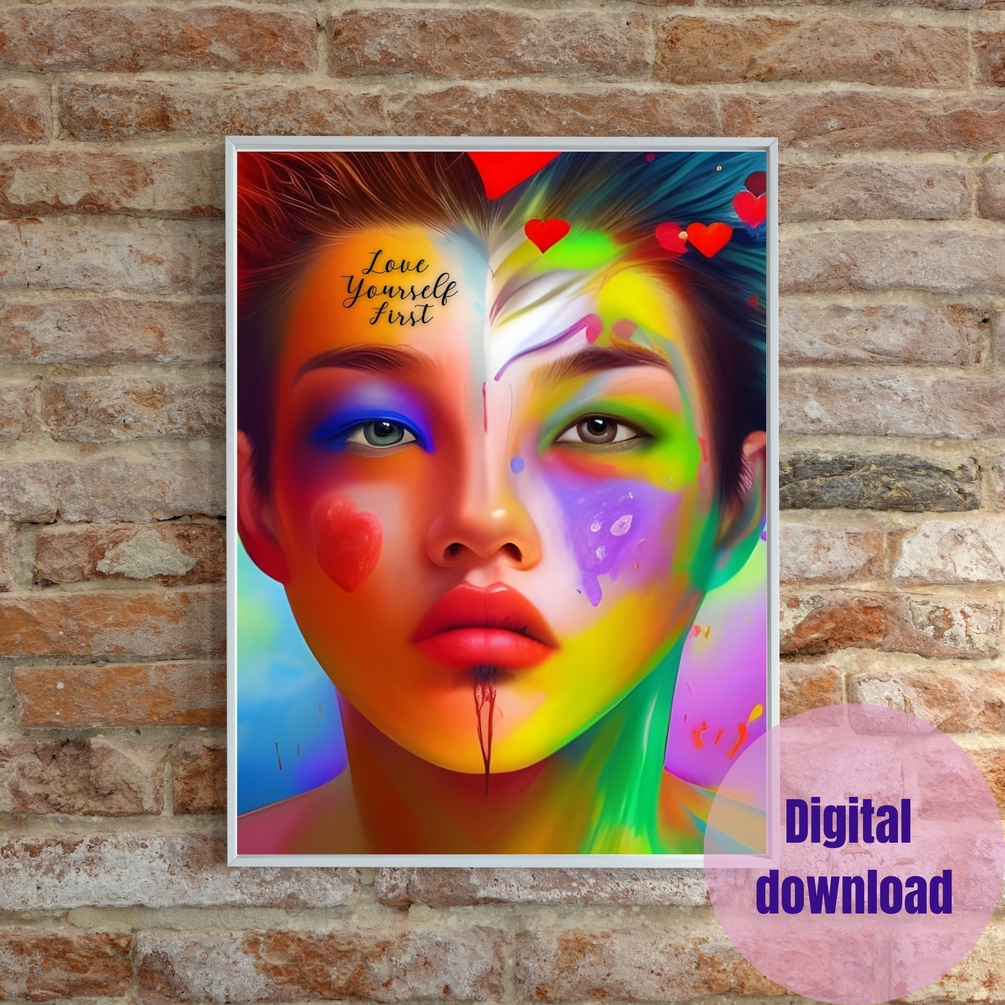 45 love yourself first printable wall art for self acceptance