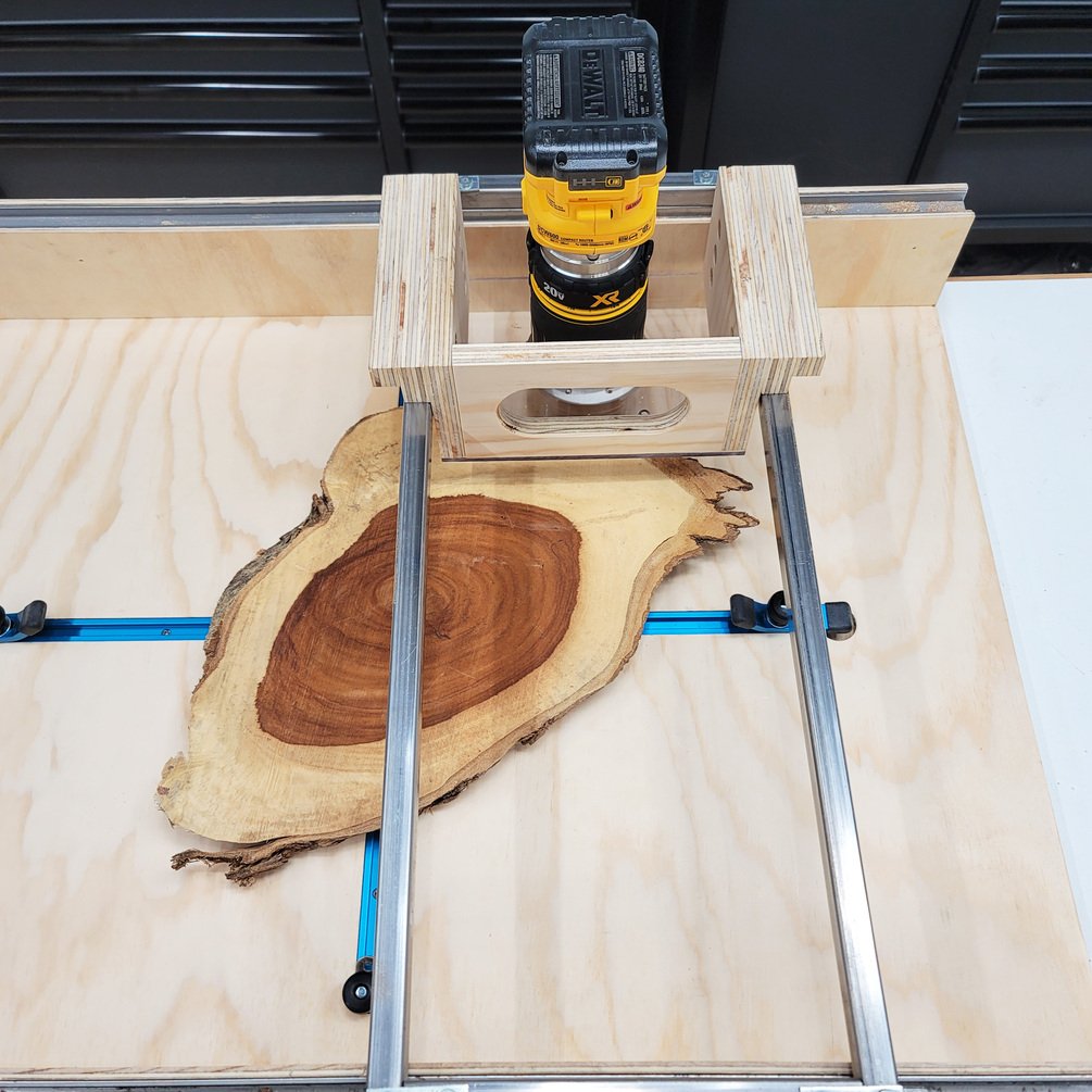 Adjustable Router Flattening Sled