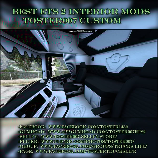 Interior Scania S/R Next Gen White ETS 2 #55 by Toster007