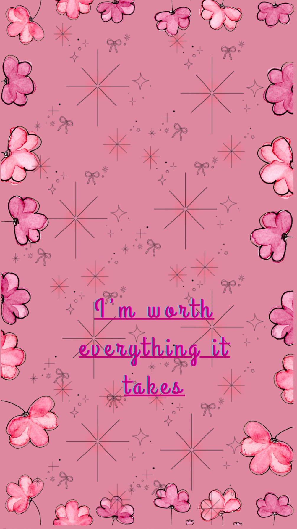 Pink inspirational wallpaper