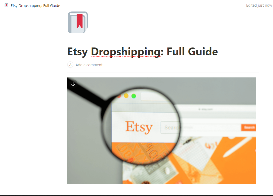 Etsy Dropshipping Full Guide