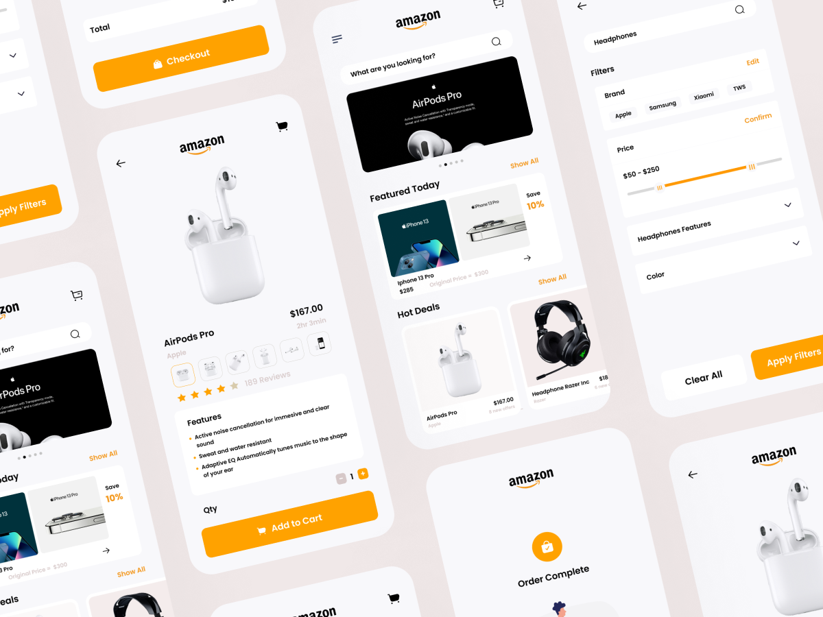Amazon Redesign Challenge Mobile App UX UI Design Kit