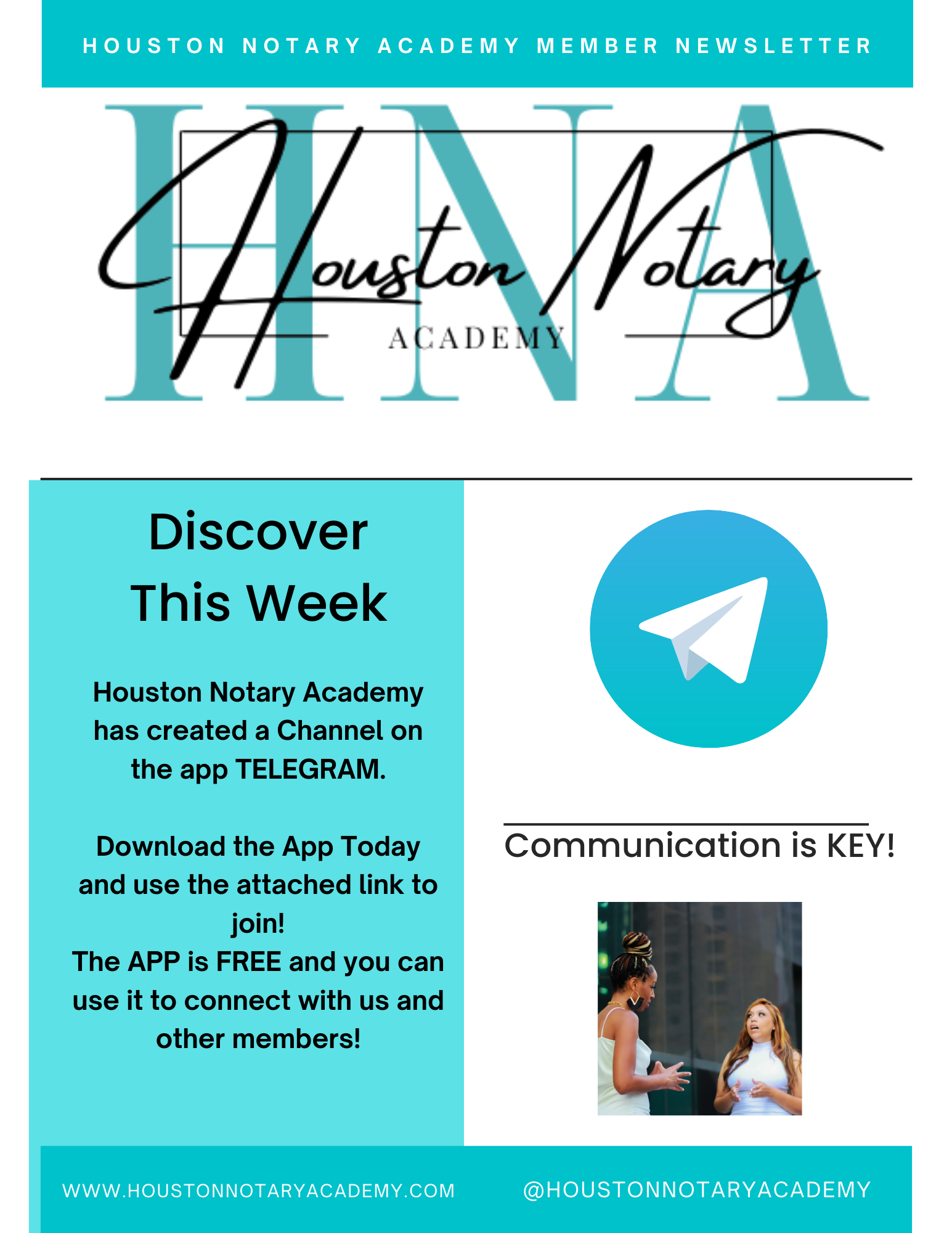 JOIN HOUSTON NOTARY ACADEMY' TELEGRAM CHANNEL! Houston Notary Academy