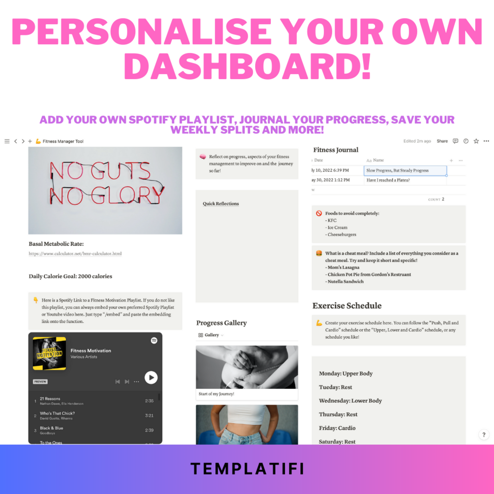Fitness Management Notion Template (FREE!)