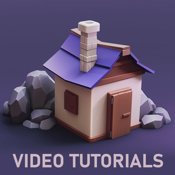 2 TUTORIALS - 3D Modeling in BLENDER 3.0: Lowpoly TINY HUT and WOOD PLANK (2x Fully Voiced Blender Tutorials)