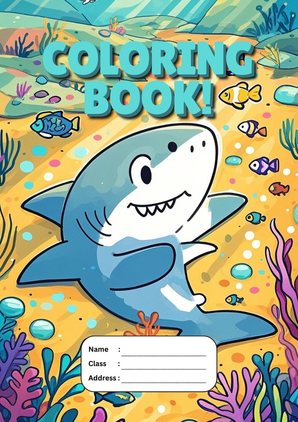 Coloring Book Super Cute Sea Animals VOL. 1