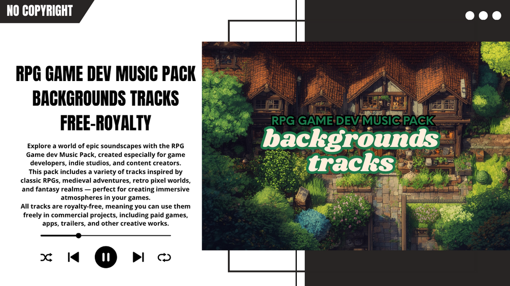 RPG Game-Dev Music Pack Backgrounds Tracks Free-Royalty