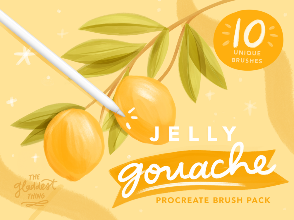 Hand-painted Gouache Brushes for Photoshop and Procreate