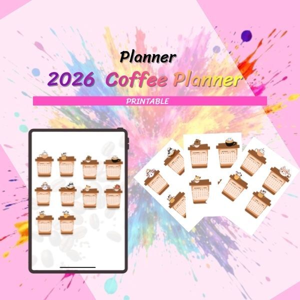 2026 Coffee Calendar Printable PDF Preview