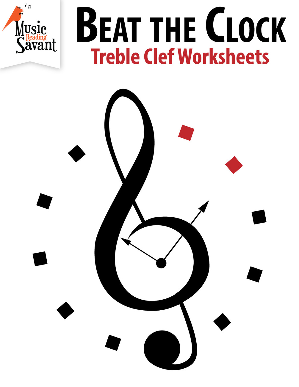 Beat The Clock Treble Clef Worksheets