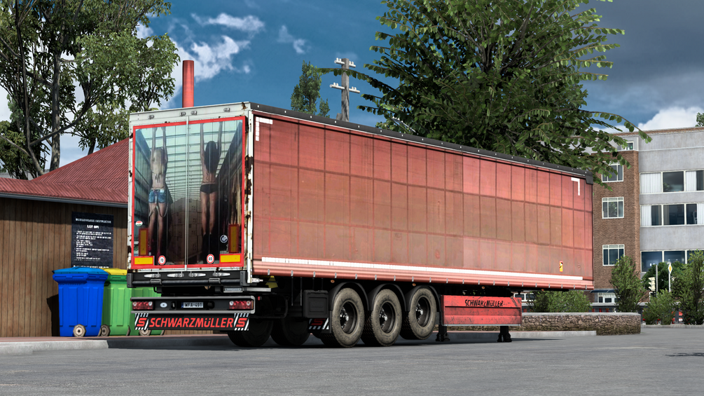 Schwarzmüller Red , old skin . ETS2 by ANGYALFOLDI