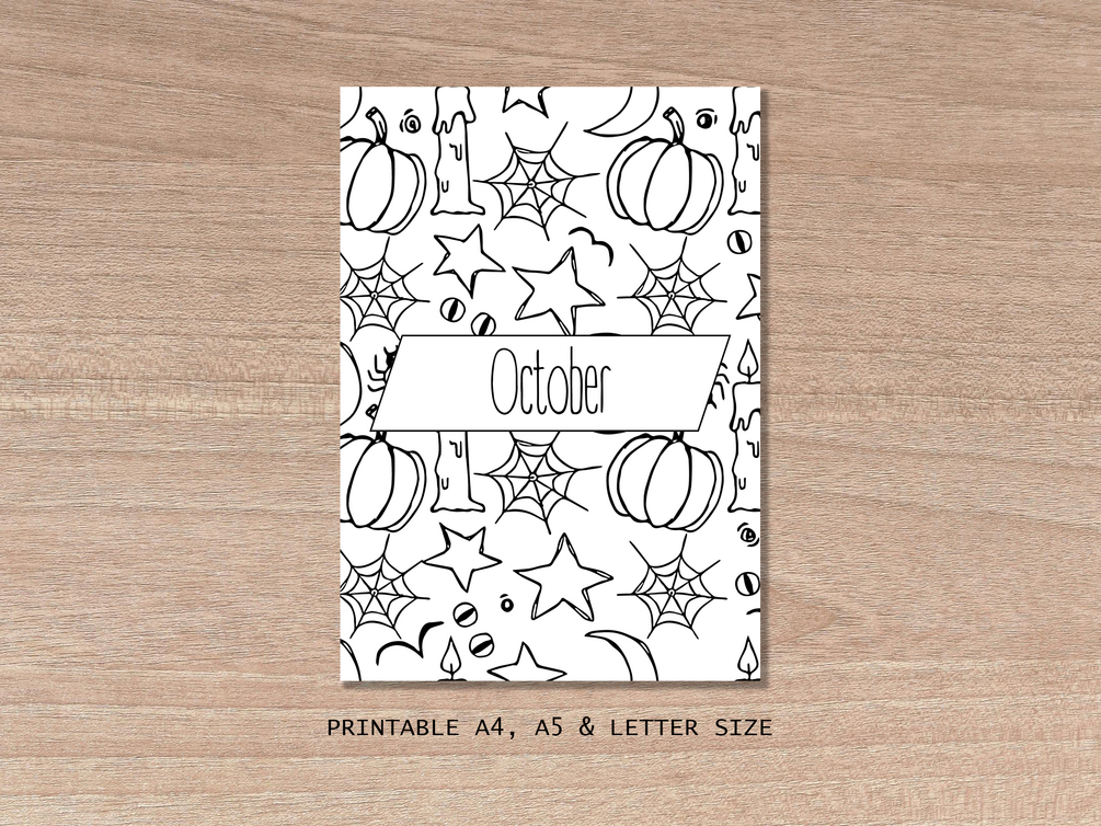 October Title Page | Halloween Title Page | Journal Title Page ...