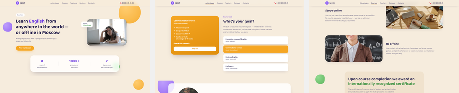 Mobile source preview for SpeakUp — Modern Online English Course & Language Learning Website Template (HTML5 + Bootstrap 5 + WordPress + Elementor) 