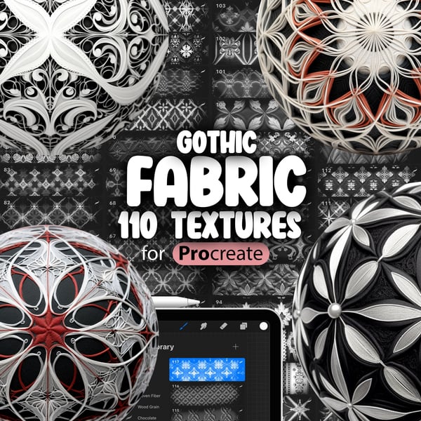 110 Procreate Gothic Patterns Collection by ProCreativeBreeze