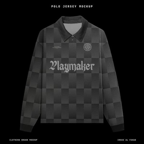 Long Sleeve Football Jersey Mockup