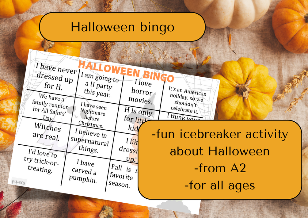 Halloween Bingo Fun ESL Classroom Game