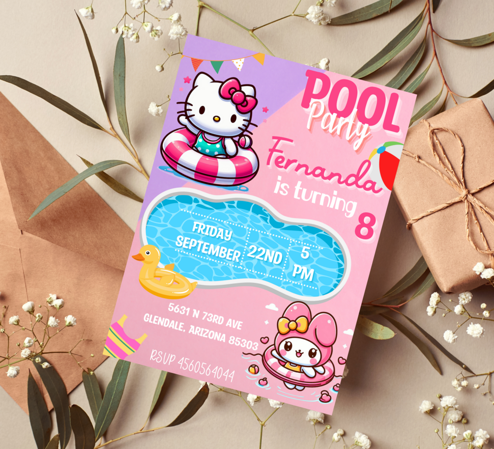 hello-kitty-my-melody-pink-pool-birthday-invitation-kawaii-summer