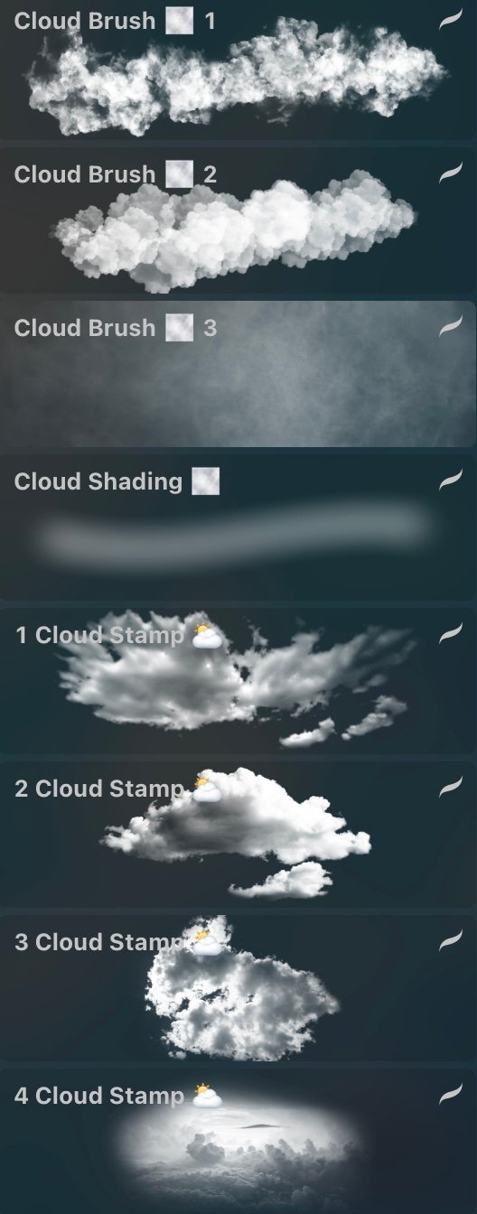 FREE Clouds Brush Set V2 for Procreate!