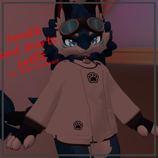 Hoodie and shorts for Chibi novabeast