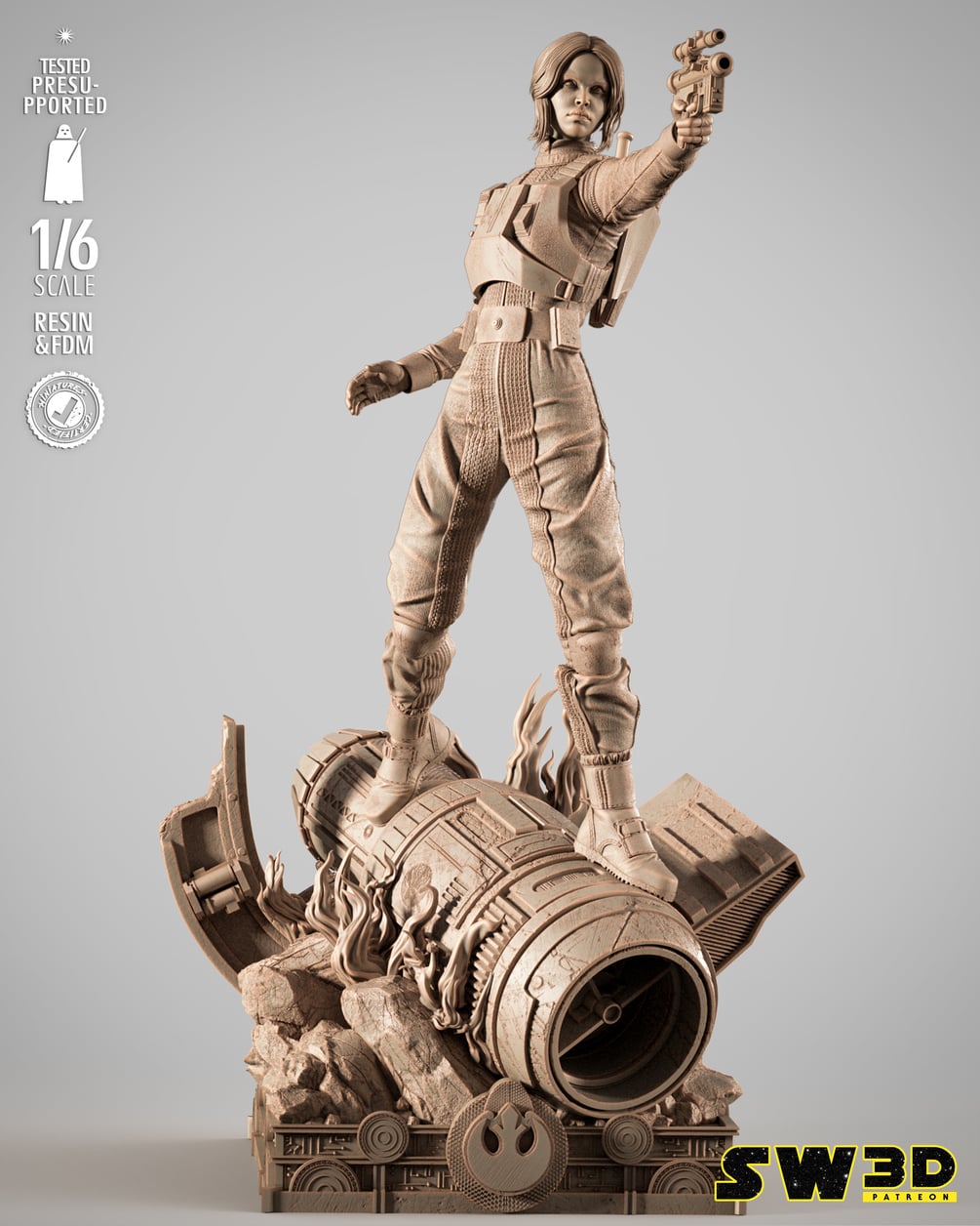 SW3D August 2025 Term Jin Erso Sculpture - Star Wars 3D Models - Tested and Ready for 3D printing