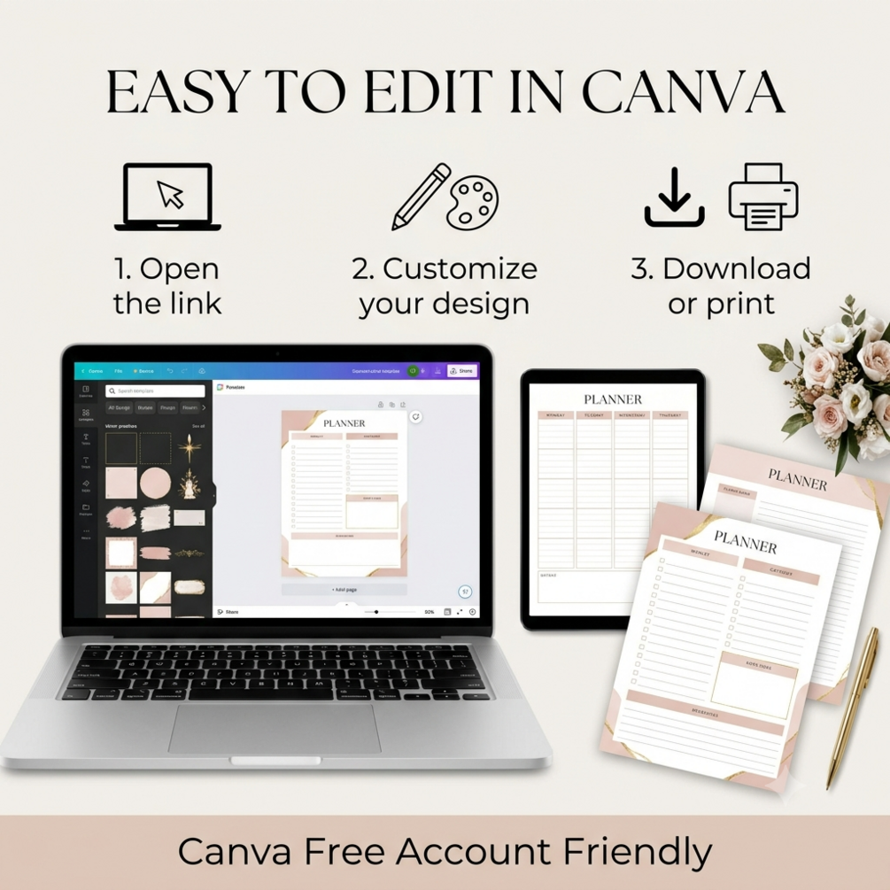 Ultimate Editable Canva Planner Bundle cover