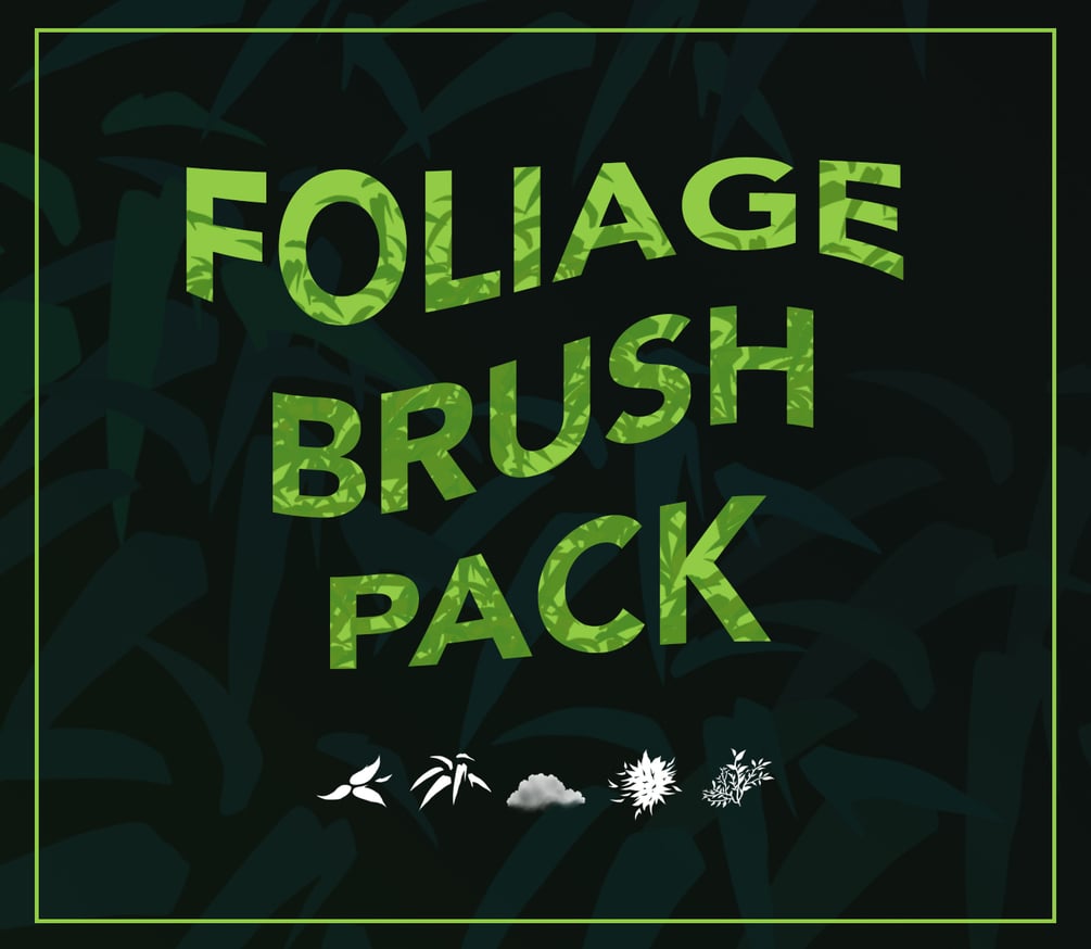 Anime Style Photoshop Foliage Brush Set