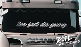 Live Fast Die Young Window Sticker by zoilskinworks