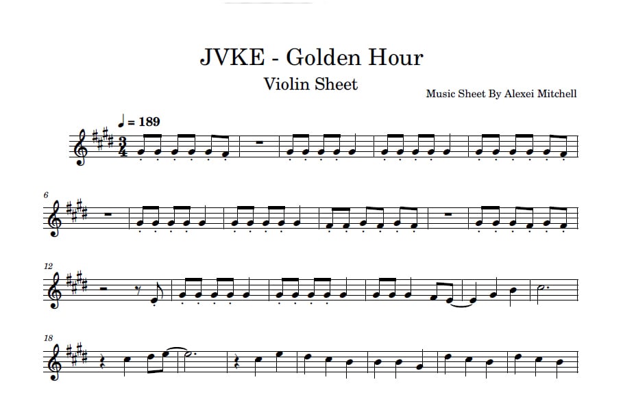 jvke-golden-hour-violin-sheet