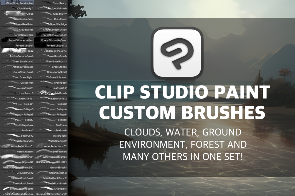 74 CSP Custom Environment Brushes Brush Clip Studio Paint