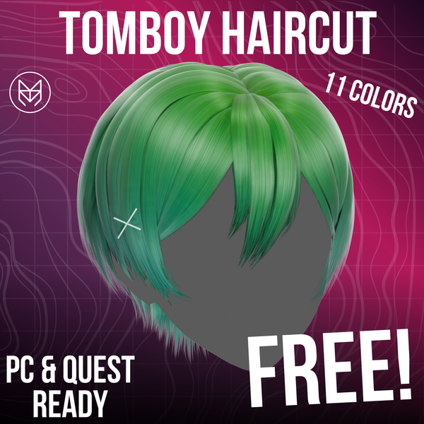 Anime TOMBOY short hair | 11 COLORS | free guide "How to Adapt Hair to Your Head Base" included