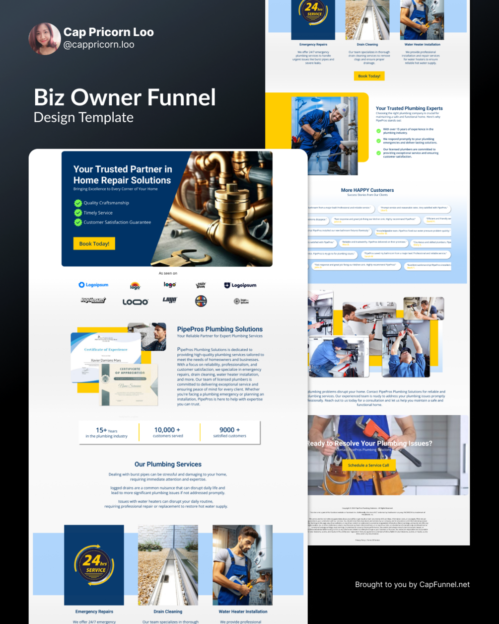  cf018 small business landing page design template