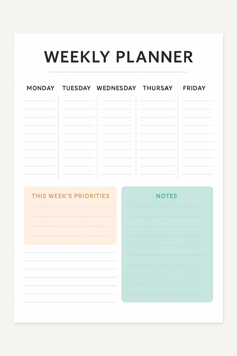 Weekly Planner Canva Template