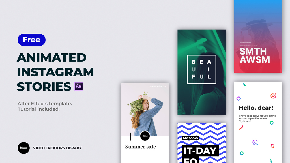 free download after effect instagram template