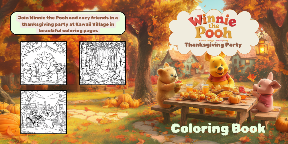 winnie the pooh thanksgiving coloring book
