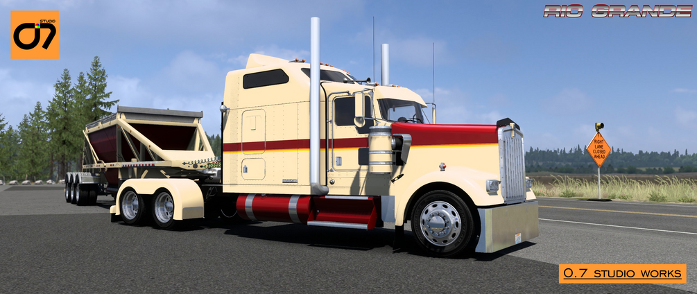 Kenworth W900L Rio Grande Paint Scheme