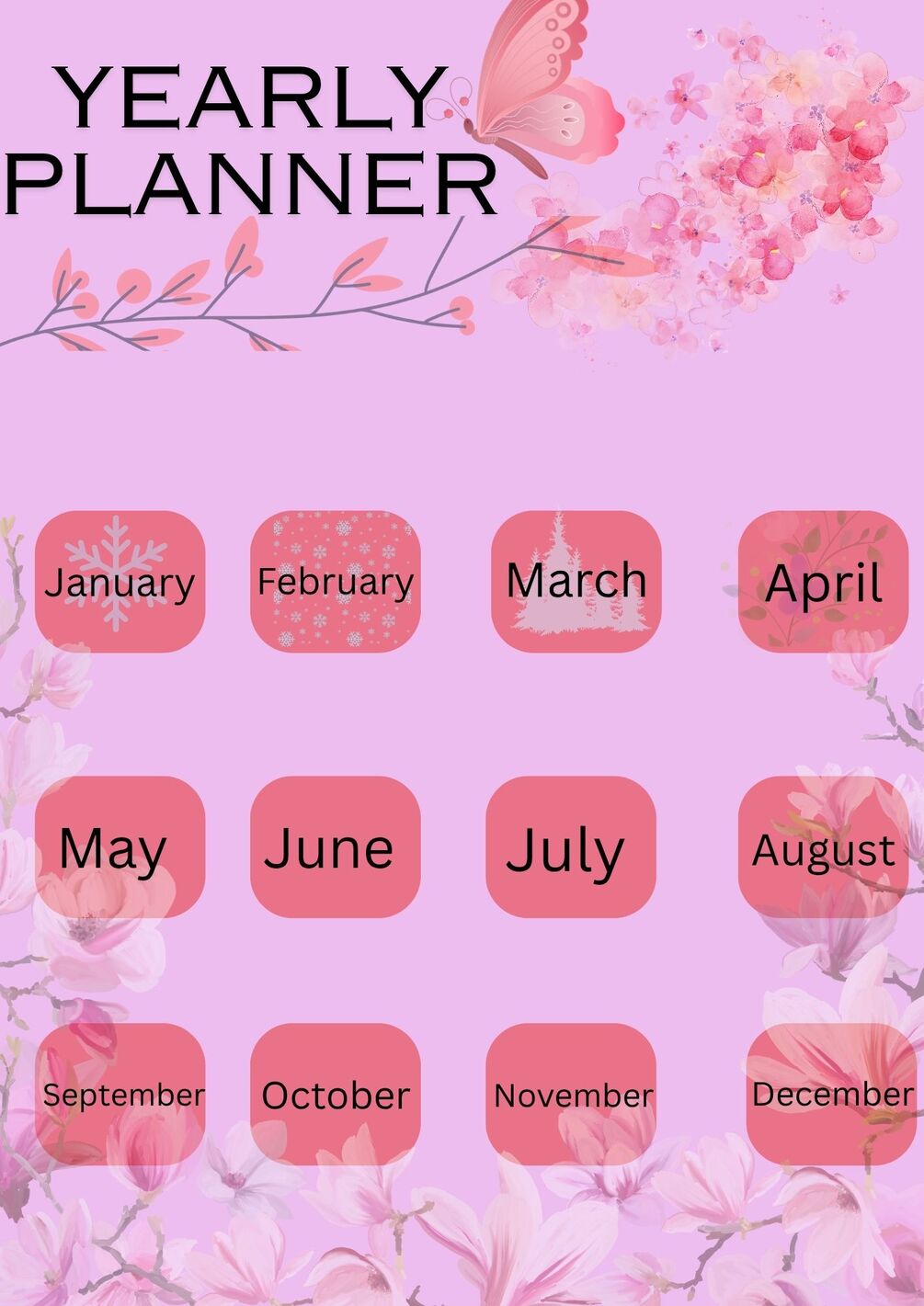 Planner Template PDF ( Daily / weekly / yearly )