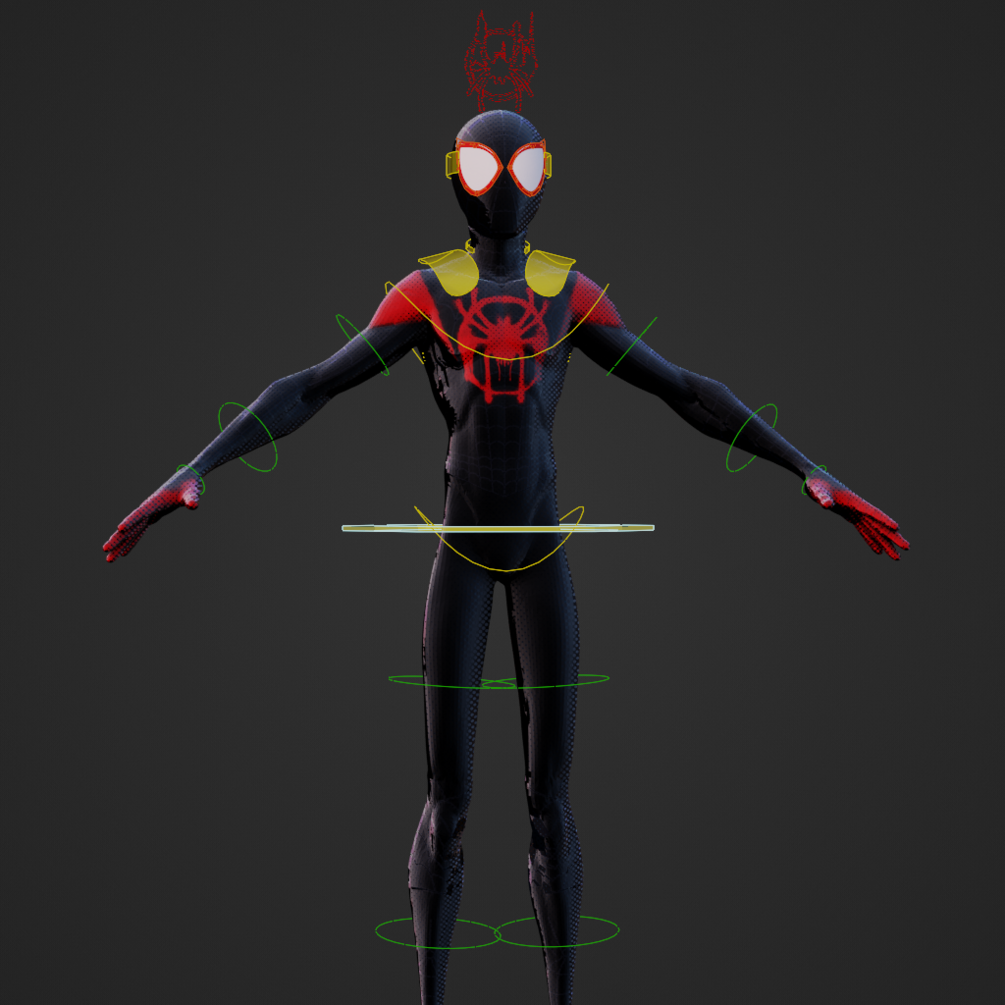 Miles Blender Rig (Spiderman into spider verse)