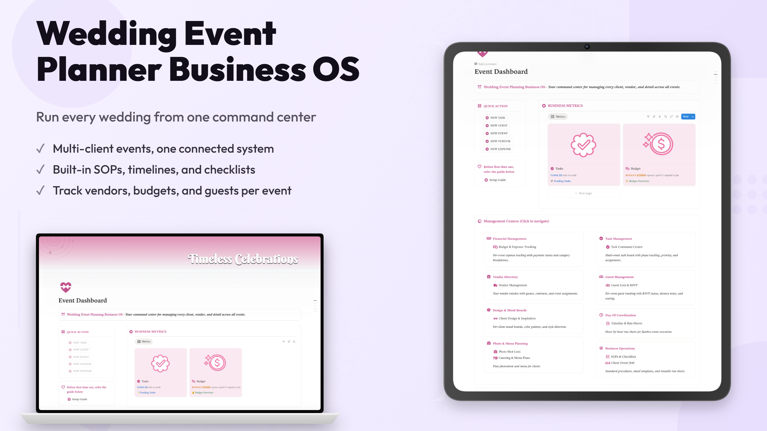 Wedding and Event Planning Business OS