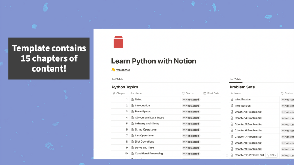 Learn Python With Notion