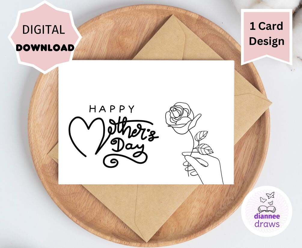 Mother's Day Card Digital Download and Printable - Card #4 (2024)